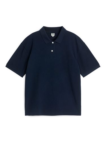 Kurzärmliges Pikee-Poloshirt Dunkelblau, T-Shirt in Größe XXS. Farbe: - Arket - Modalova