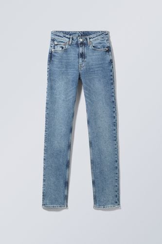 Jeans Smooth mit schmaler Passform und hohem Bund Winterblau, Skinny in Größe 23/32. Farbe: - Weekday - Modalova