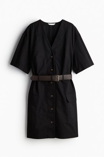 Utility-Kleid mit Gürtel Schwarz, Alltagskleider in Größe XS. Farbe: - H&M - Modalova