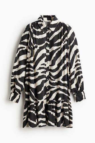 Oversized Blusenkleid Dunkelgrau/Zebramuster, Alltagskleider in Größe S. Farbe: - H&M - Modalova