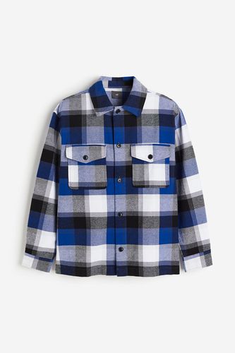 Twill-Overshirt in Loose Fit Blau/Kariert, Jacken Größe S. Farbe: - H&M - Modalova