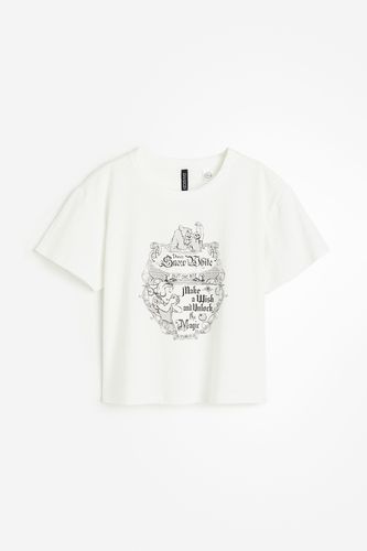 T-Shirt mit Print Cremefarben/Schneewittchen in Größe XXS. Farbe: - H&M - Modalova