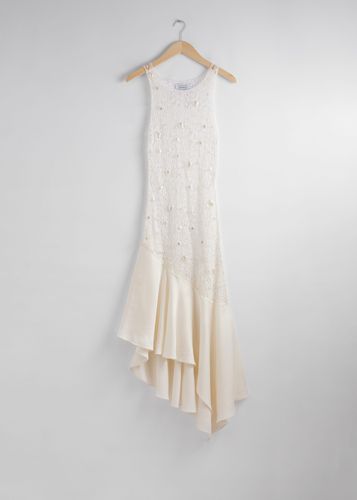 Midi-Häkelkleid mit Perlen Weiß, Alltagskleider in Größe M. Farbe: - & Other Stories - Modalova