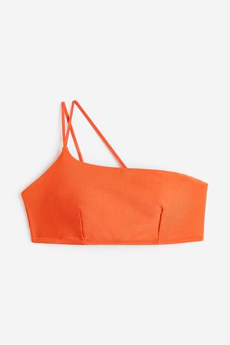 Wattiertes One-Shoulder-Bikinitop Orange, Bikini-Oberteil in Größe 36. Farbe: - H&M - Modalova
