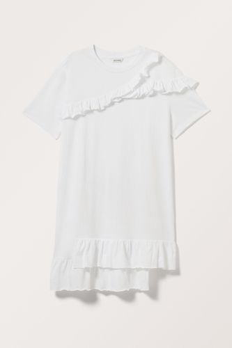 Kurzes Volantkleid Weiß, Alltagskleider in Größe L. Farbe: - Monki - Modalova