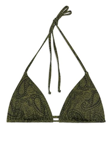 Triangel-Bikinioberteil Grün/Paisley, Bikini-Oberteil in Größe 40. Farbe: - Arket - Modalova