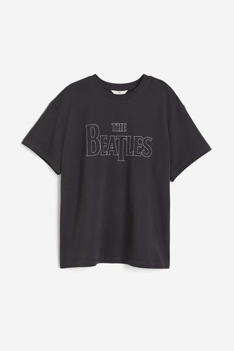 Oversize-T-Shirt mit Druck Dunkelgrau/The Beatles in Größe XS. Farbe: - H&M - Modalova