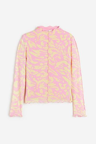 Geripptes Langarmshirt Rosa/Gemustert, T-Shirts & Tops in Größe 158/164. Farbe: - H&M - Modalova