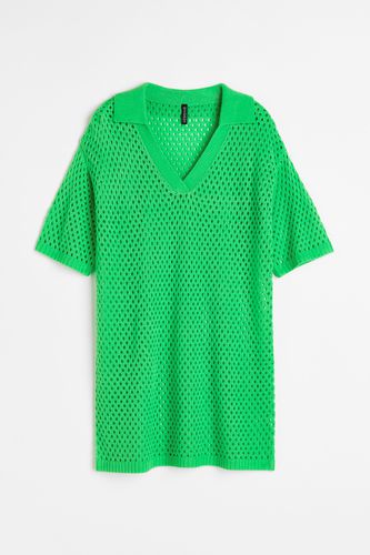 Kleid in Ajourstrick Knallgrün, Alltagskleider Größe XXS. Farbe: - H&M - Modalova