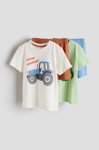 Er-Pack Schlafanzug mit Print Naturweiß/Traktor, Pyjamas in Größe 134/140. Farbe: - H&M - Modalova