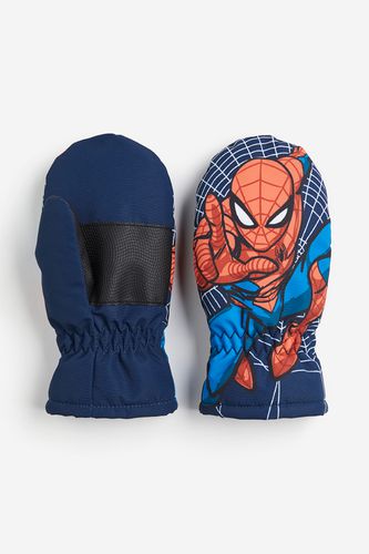 Wasserabweisende wattierte Fäustlinge Dunkelblau/Spiderman, Handschuhe in Größe 92. Farbe: - H&M - Modalova