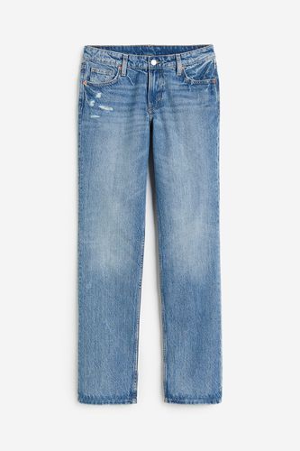 Straight Low Jeans Helles Denimblau in Größe 40. Farbe: - H&M - Modalova