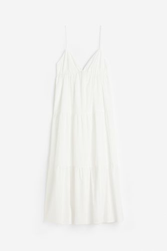 Stufenkleid aus Baumwolle Weiß, Alltagskleider in Größe L. Farbe: - H&M - Modalova