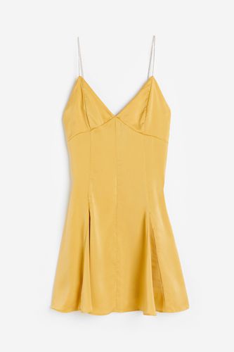 Kleid mit Strassträgern Gelb, Party kleider in Größe XL. Farbe: - H&M - Modalova