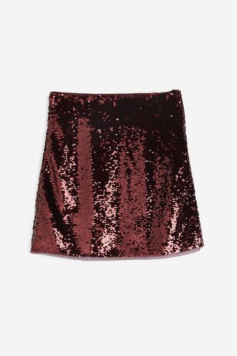 Minirock mit Pailletten Dunkelrot, Röcke in Größe 38. Farbe: - H&M - Modalova