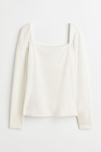 Shirt mit eckigem Ausschnitt Weiß, Tops in Größe XXL. Farbe: - H&M - Modalova