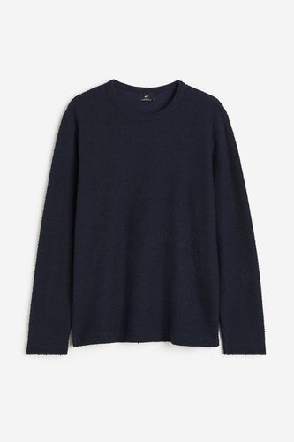 Langarmshirt mit Struktur in Relaxed Fit Marineblau, T-Shirt Größe XXL. Farbe: - H&M - Modalova