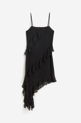 Asymmetrisches Kleid mit Volants Schwarz, Party kleider in Größe XS. Farbe: - H&M - Modalova