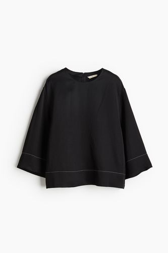 Bluse aus Leinenmix Schwarz, Blusen in Größe M. Farbe: - H&M - Modalova