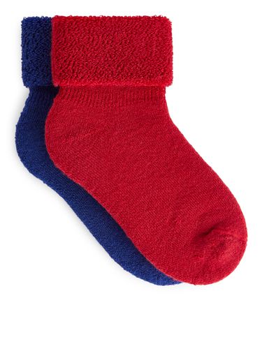 Socken aus Wollfrottee Rot/Blau in Größe 31/33. Farbe: - Arket - Modalova