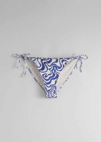 Bikinihose mit Schleifen Blau/Weißer Print, Bikini-Unterteil in Größe 36. Farbe: - & Other Stories - Modalova