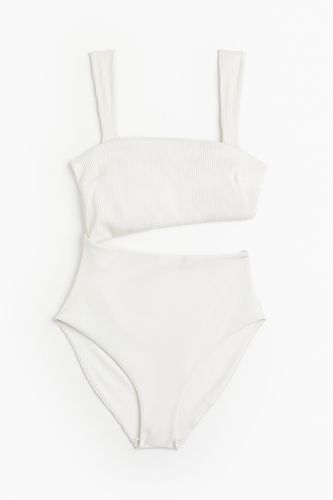 Badeanzug mit wattierten Cups und High Leg Weiß, Badeanzüge in Größe 48. Farbe: - H&M - Modalova