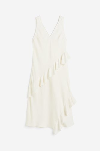 Kleid mit Volant Cremefarben, Alltagskleider in Größe XS. Farbe: - H&M - Modalova