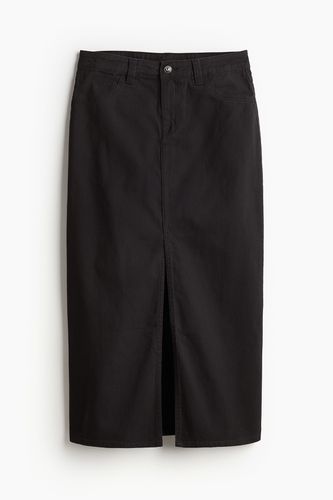 Twillrock mit Schlitz Schwarz, Röcke in Größe 34. Farbe: - H&M - Modalova