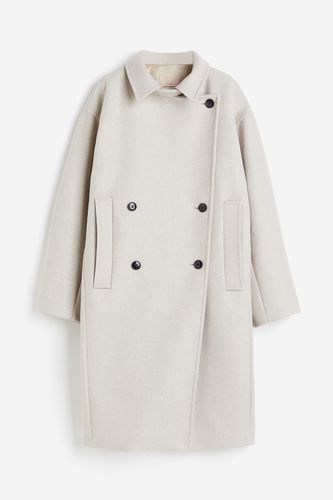 Mantel aus Wollmix Hellbeige, Mäntel in Größe L. Farbe: - H&M - Modalova