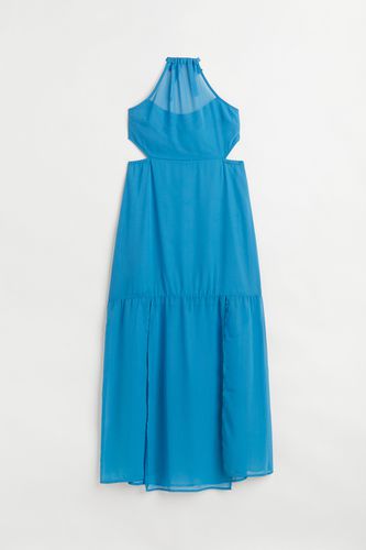 Rückenfreies Satinkleid Blau, Alltagskleider in Größe 36. Farbe: - H&M - Modalova