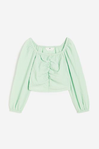 Bluse mit Raffung Hellgrün, Hemden & Blusen in Größe 170. Farbe: - H&M - Modalova