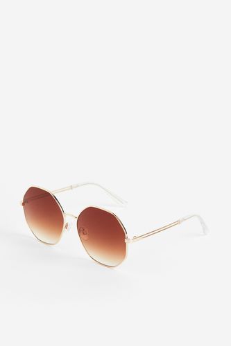 Sonnenbrille mit schmalem Gestell Braun/Goldfarben, Sonnenbrillen in Größe Onesize. Farbe: - H&M - Modalova