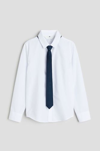 Hemd mit Krawatte/Fliege Weiß/Krawatte, Hemden & Blusen in Größe 146. Farbe: - H&M - Modalova