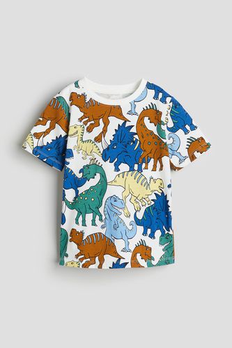 T-Shirt mit Print Weiß/Dinosaurier, T-Shirts & Tops in Größe 134/140. Farbe: - H&M - Modalova