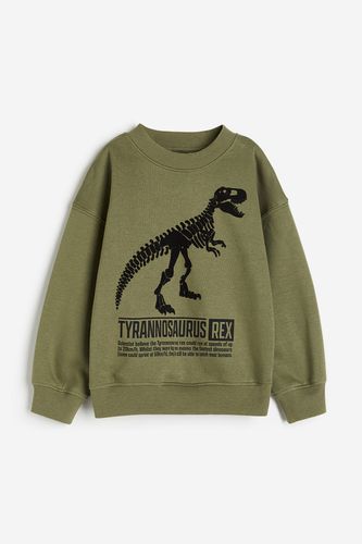 Oversized Sweatshirt Khakigrün/T-Rex, Sweatshirts in Größe 92. Farbe: - H&M - Modalova