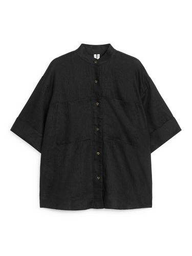 Kurzarmhemd aus Leinen Schwarz, Freizeithemden in Größe 44. Farbe: - Arket - Modalova
