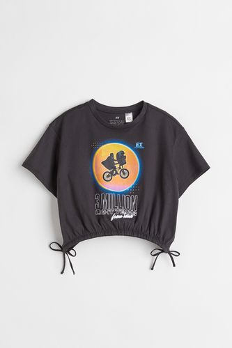T-Shirt mit Tunnelzug Schwarz/E.T., T-Shirts & Tops in Größe 146/152. Farbe: - H&M - Modalova