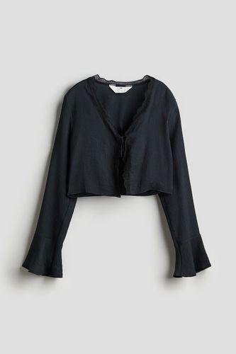 Bluse zum Binden Schwarz, Hemden & Blusen in Größe 134. Farbe: - H&M - Modalova