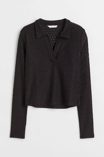 Shirt mit Kragen Schwarz, Tops in Größe M. Farbe: - H&M - Modalova