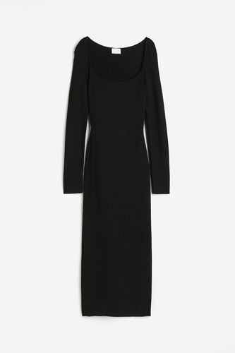 Bodycon-Kleid mit eckigem Ausschnitt Schwarz, Alltagskleider in Größe L. Farbe: - H&M - Modalova