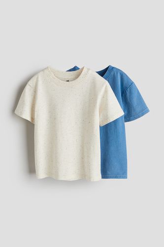 Er-Pack Baumwoll-T-Shirts Naturweiß/Blau, T-Shirts & Tops in Größe 122/128. Farbe: - H&M - Modalova