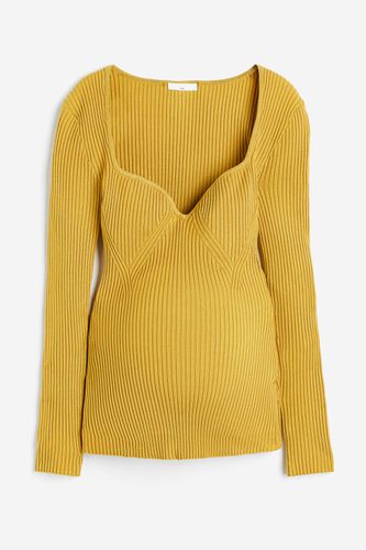 MAMA Gerippter Pullover Gelb, Tops in Größe XL. Farbe: - H&M - Modalova