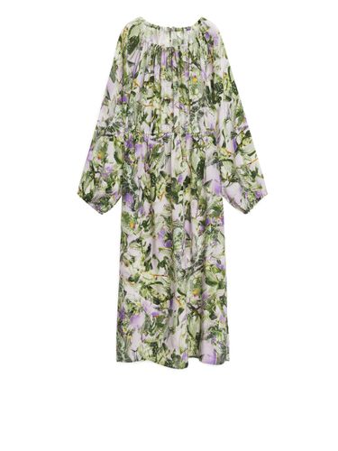 Cupro-Kleid mit Slowflower-Print Mehrfarbig, Alltagskleider in Größe 40. Farbe: - Arket - Modalova