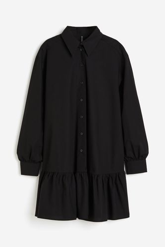 Blusenkleid aus Popeline Schwarz, Alltagskleider in Größe XS. Farbe: - H&M - Modalova