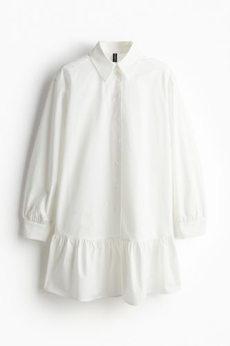 Blusenkleid aus Popeline Cremefarben, Alltagskleider in Größe M. Farbe: - H&M - Modalova