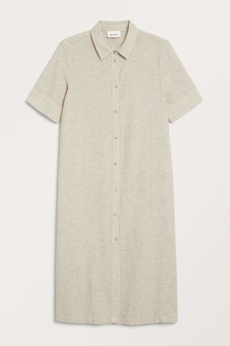 Hemdkleid aus Leinenmischung Grau, Alltagskleider in Größe XL. Farbe: - Monki - Modalova