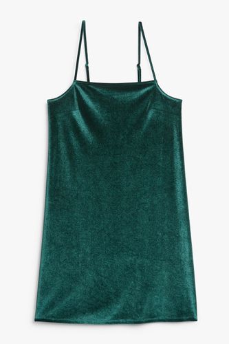 Mini-Slipdress aus Samt Dunkelgrün, Alltagskleider in Größe L. Farbe: - Monki - Modalova