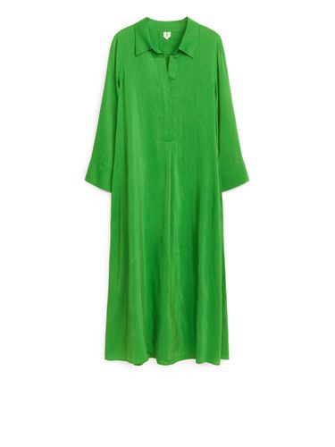 Langes Kleid aus Leinenmix Grün, Alltagskleider in Größe 34. Farbe: - Arket - Modalova