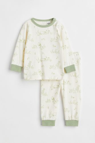 Bedruckter Baumwollpyjama Naturweiß/Pu der Bär, Pyjamas in Größe 50. Farbe: - H&M - Modalova