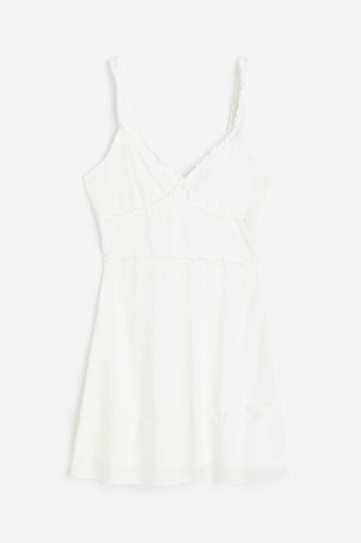 Kleid mit Volantbesatz und Bindedetail Cremefarben, Alltagskleider in Größe 40. Farbe: - H&M - Modalova